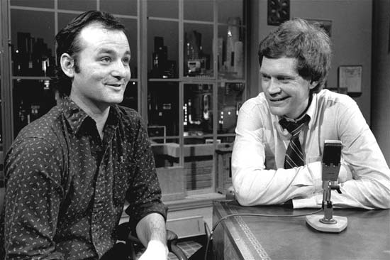 David Letterman e Bill Murray, ospite della prima puntata del "Late Night" (1982)